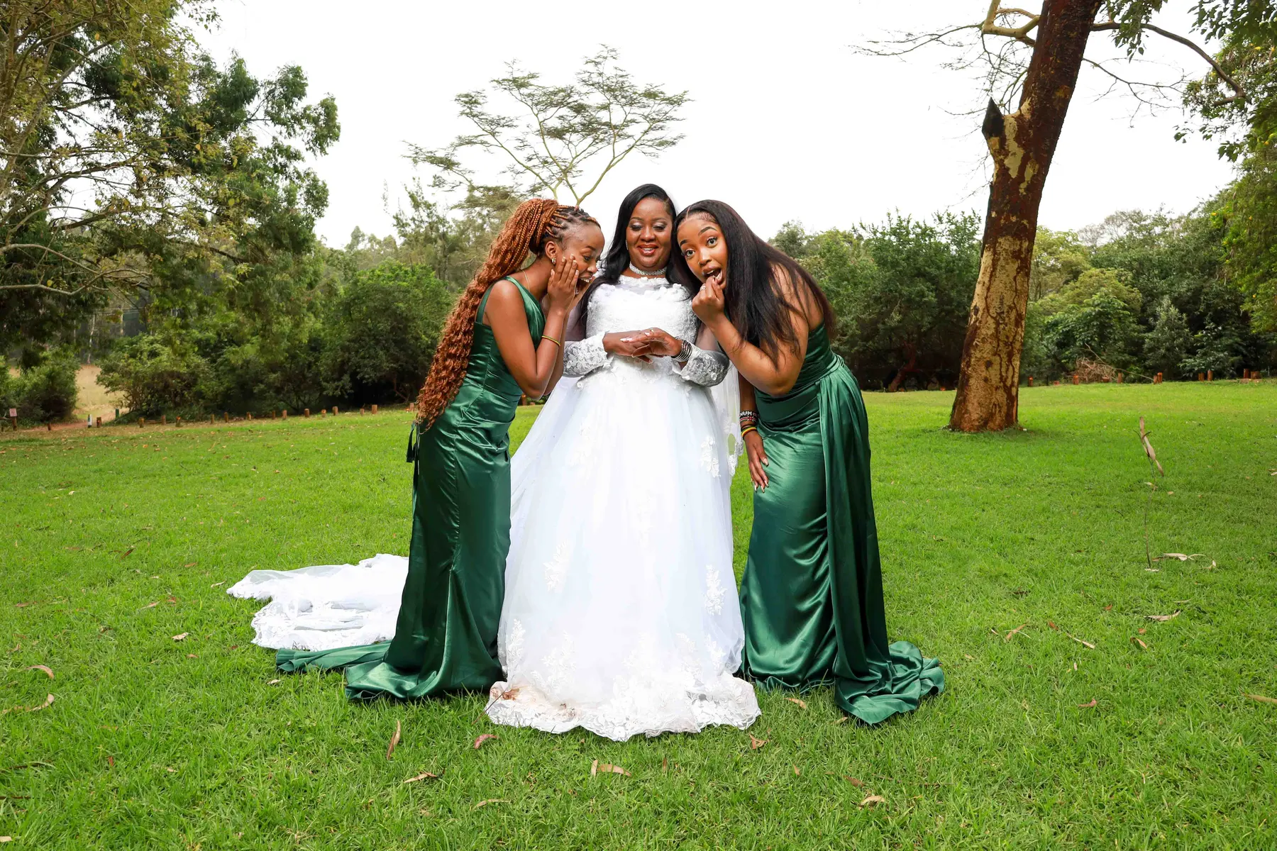 Bride and bridal party
